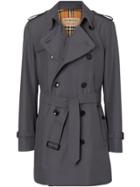 Burberry Short Chelsea Fit Trench Coat - Grey