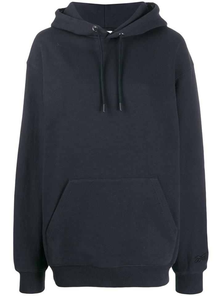 Reebok X Victoria Beckham Oversized Logo Hoodie - Blue
