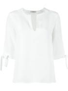 Etro Bow Detail Blouse, Women's, Size: 48, White, Silk