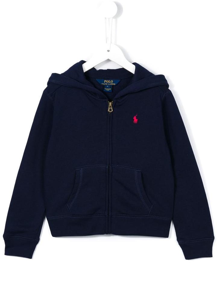 Ralph Lauren Kids Zipped Hoodie, Girl's, Size: 8 Yrs, Blue