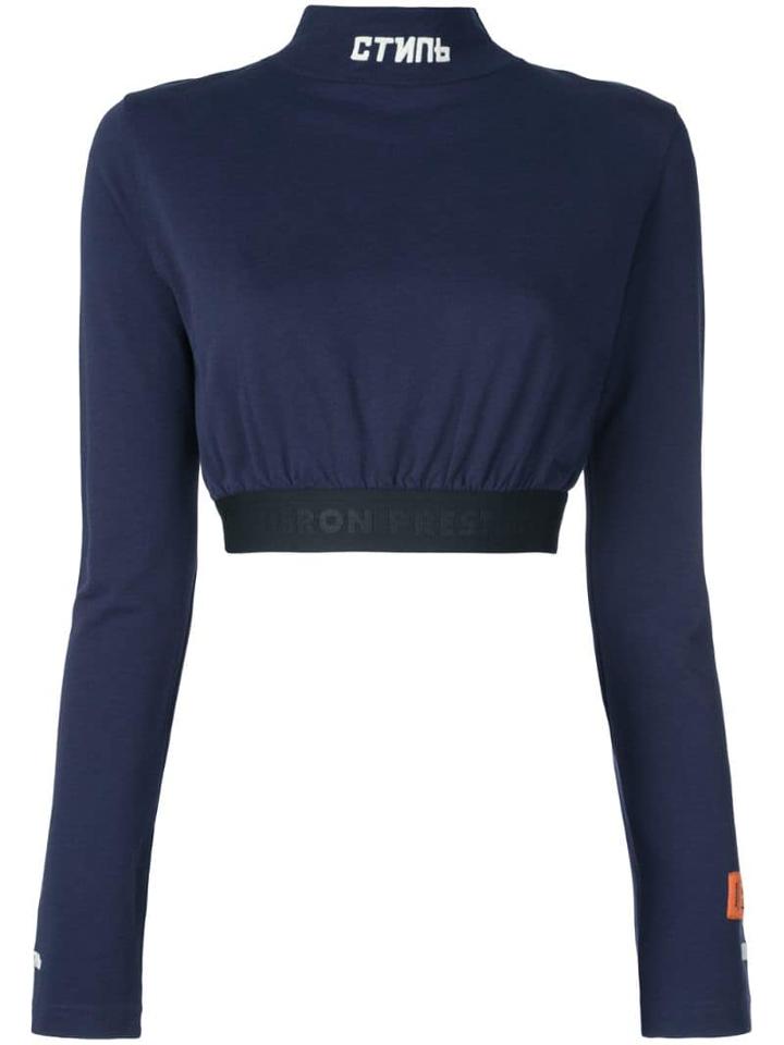 Heron Preston Turtleneck Cropped T-shirt - Blue