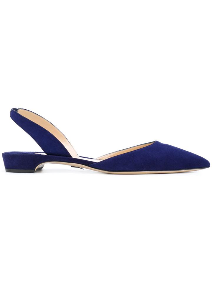 Paul Andrew Pointed Ballerina Shoes - Blue