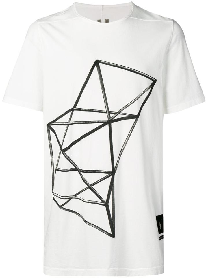 Rick Owens Drkshdw Geometric Print T-shirt - White