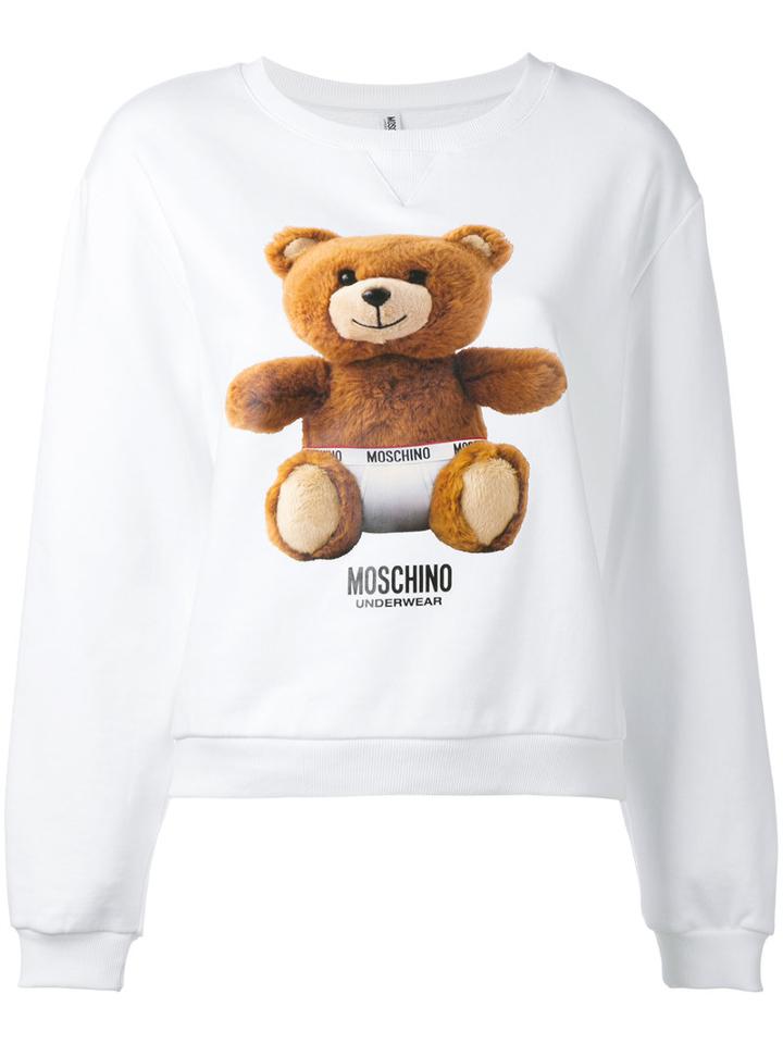 Moschino - Fitted Baby Bear Sweatshirt - Women - Cotton - Xs, Women's, White, Cotton