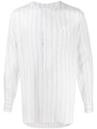 Comme Des Garçons Shirt Striped Tunic Shirt - White