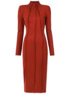 Tufi Duek Structured Shoulder Midi Dress