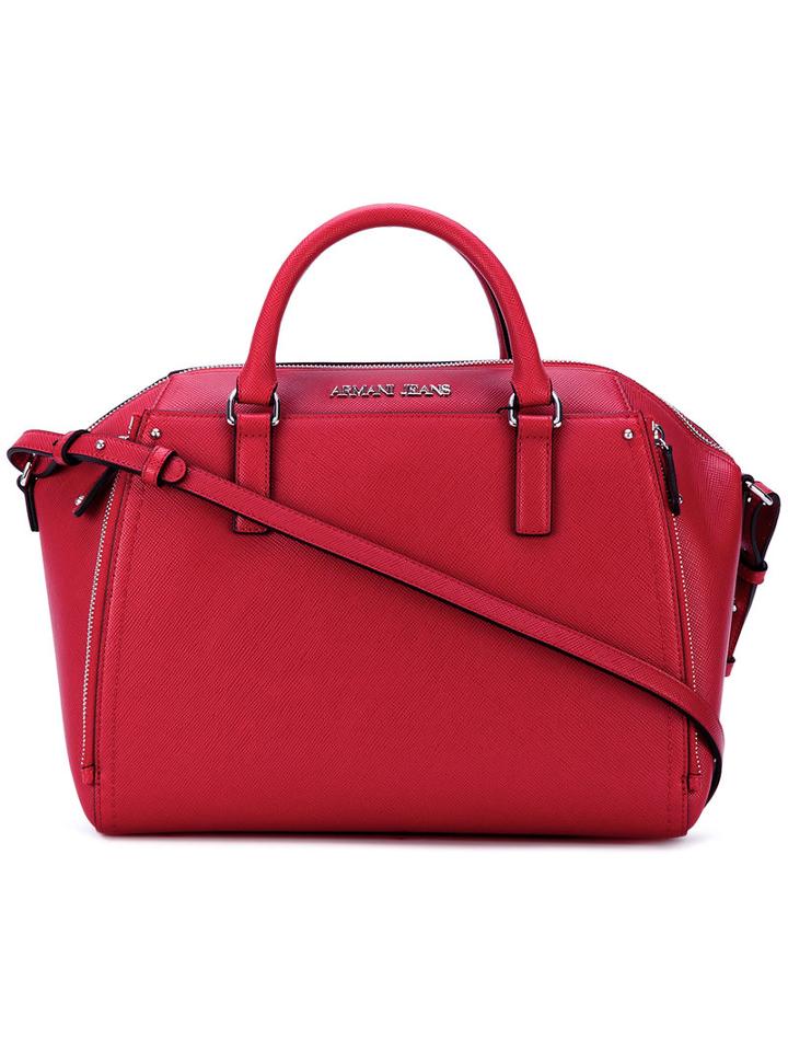 Armani Jeans - Top Zip Tote - Women - Pvc - One Size, Red, Pvc