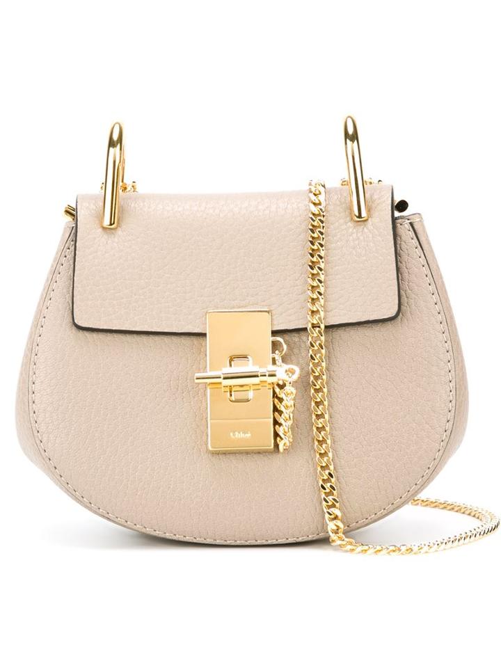 Chloé - 'drew' Shoulder Bag - Women - Lamb Skin - One Size, Nude/neutrals, Lamb Skin