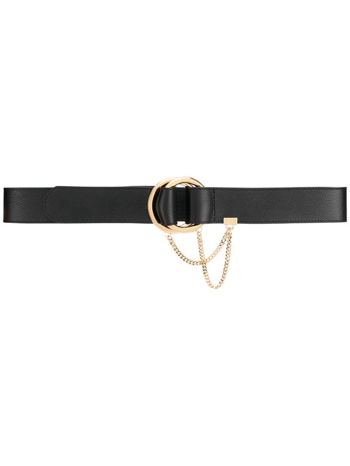 Chloé Chain Circle Ring Belt - Black