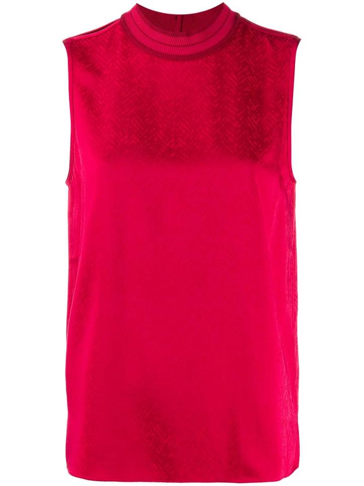 Rag & Bone Herringbone Print Blouse - Red