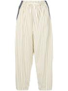 See By Chloé High-waisted Striped Trousers - White