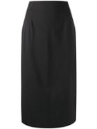 Alberto Biani High Waisted Pencil Skirt - Black
