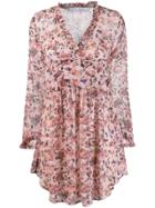 Iro Floral Flared Dress - Pink