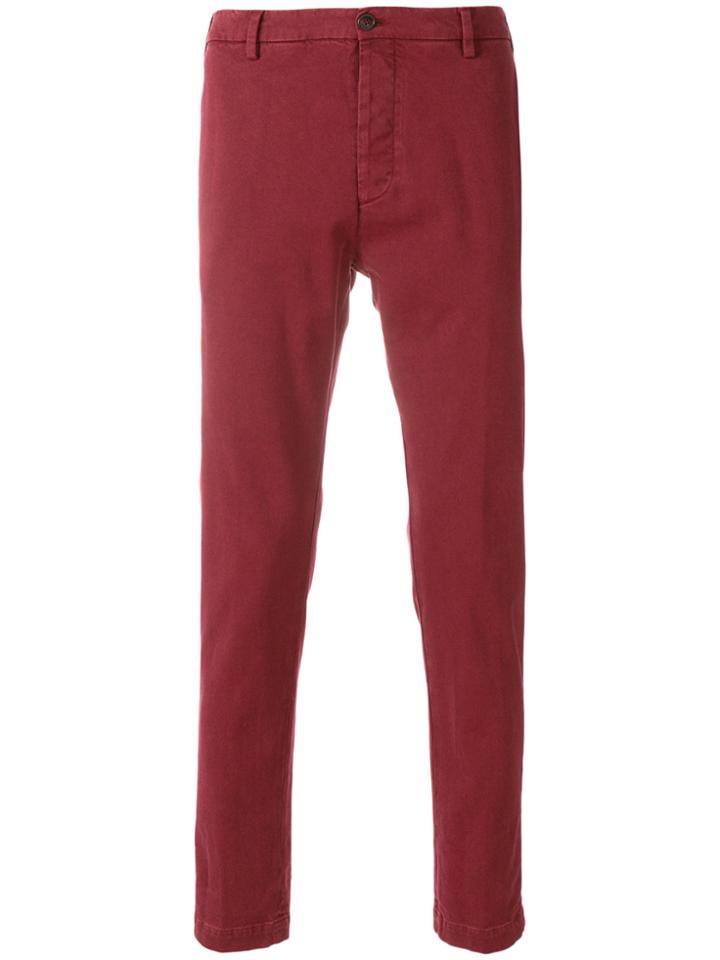 Al Duca D'aosta 1902 Roll Up Straight-leg Trousers - Red