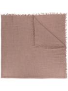 Faliero Sarti Distressed Edge Scarf - Brown
