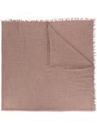 Faliero Sarti Distressed Edge Scarf - Brown