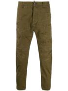 Dsquared2 Distressed Cargo Trousers - Green