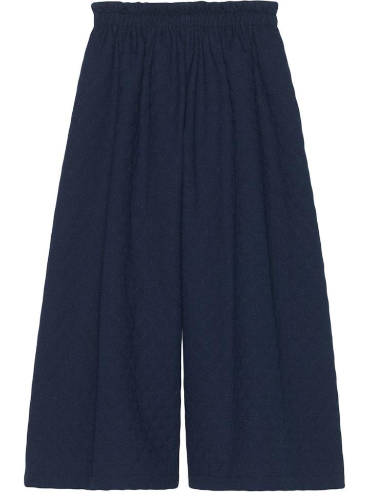 Gucci Quilted Culotte Trousers - Blue
