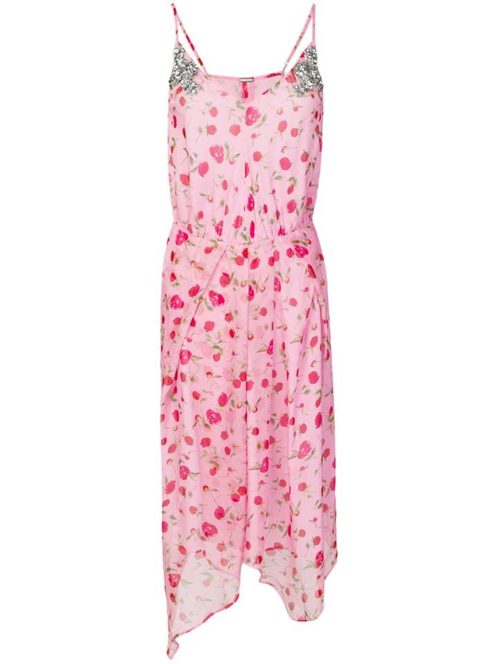 Dodo Bar Or Rose Print Handkerchief Hem Dress - Pink & Purple