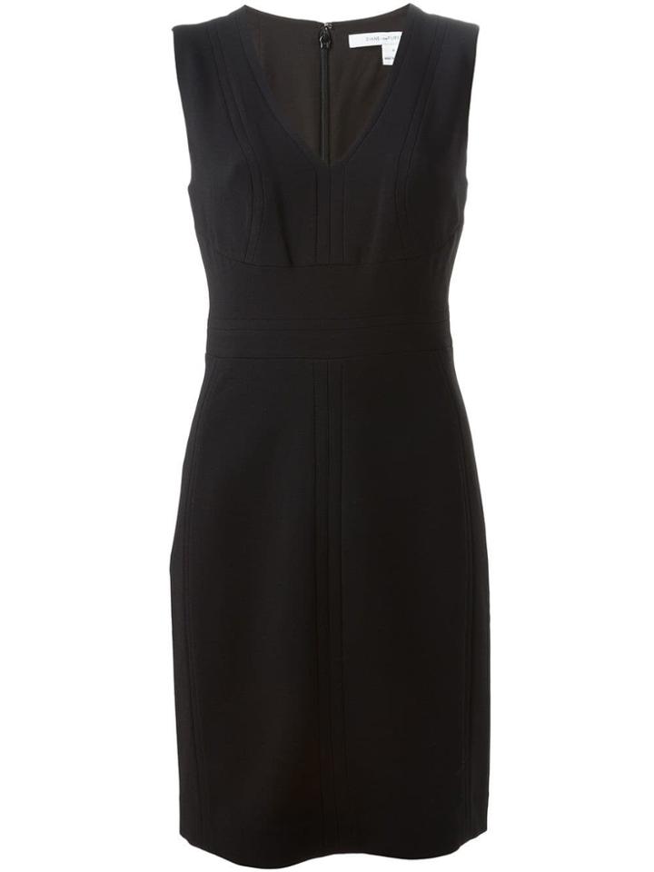 Dvf Diane Von Furstenberg V-neck Sleeveless Dress - Black