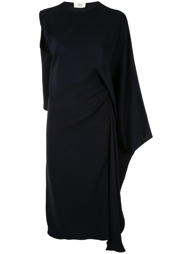 Ports 1961 One Sleeve Dress - Blue