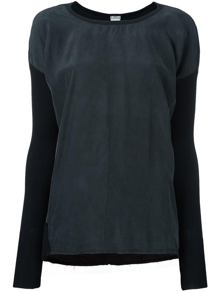 Kristensen Du Nord Round Neck Knitted Blouse, Women's, Size: 2, Black, Silk/cotton/cashmere