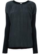 Kristensen Du Nord Round Neck Knitted Blouse, Women's, Size: 2, Black, Silk/cotton/cashmere