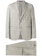 Caruso Checked Formal Suit - Neutrals