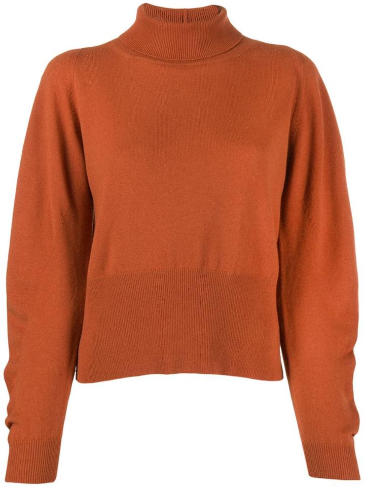 Fabiana Filippi Side Slit Knitted Top - Orange