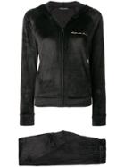 Emporio Armani Velour Tracksuit - Black