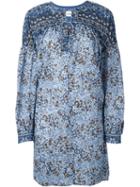 See By Chloé Boho Floral Print Dress, Women's, Size: 40, Blue, Cotton
