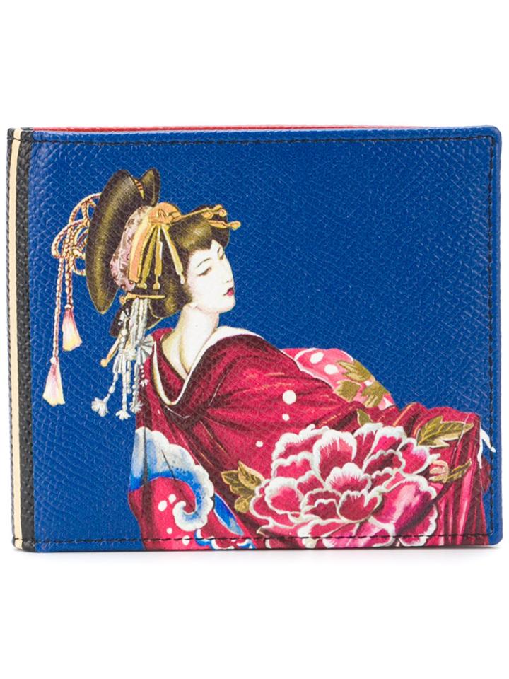 Dolce & Gabbana Geisha And Leopard Print Bifold Wallet - Multicolour
