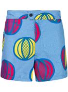 Okun Patrice Melon Print Swim Shorts - Blue