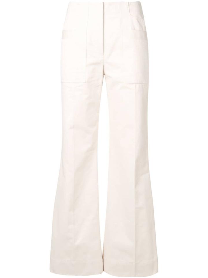 Acne Studios Wide Cropped Trousers - Neutrals