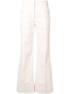 Acne Studios Wide Cropped Trousers - Neutrals