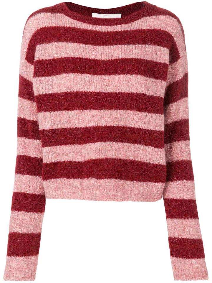 Chiara Bertani Horizontal Stripe Jumper - Pink & Purple