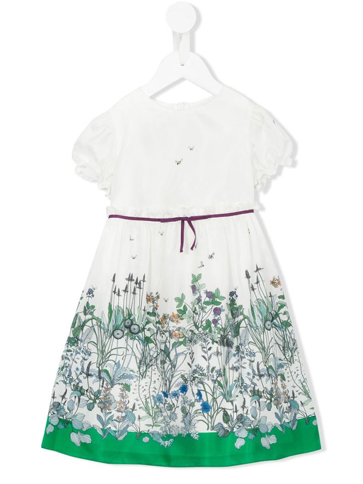 Gucci Kids - Floral Print Dress - Kids - Silk/cotton/viscose - 24-36 Mth, White