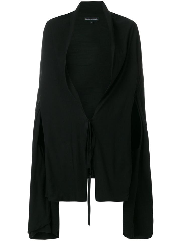 Ivan Grundahl Slit Sleeve Cape - Black
