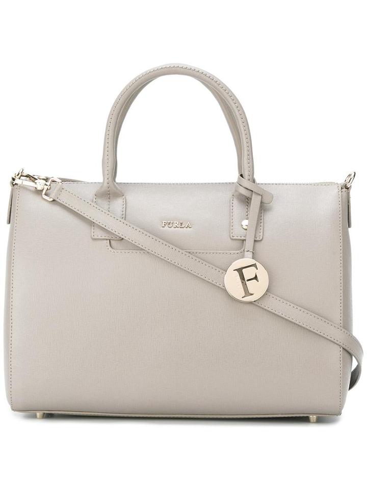 Furla Medium Linda Tote, Women's, Grey, Leather
