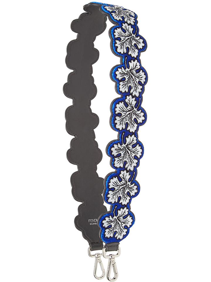 Fendi Strap You Textured-effect Shoulder Strap - Grey