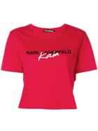 Karl Lagerfeld Karl X Kaia Cropped T-shirt - Red