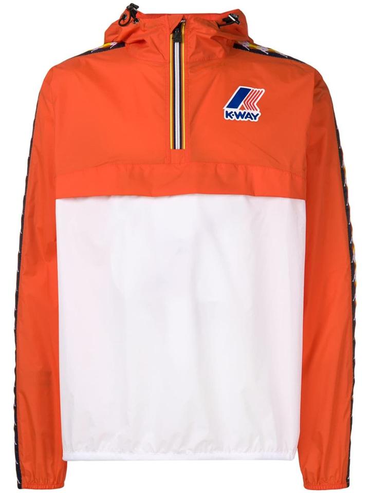 Kappa Kappa X K-way Windbreaker Hoodie - Orange