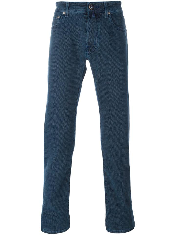 Jacob Cohen Stitched Accent Slim Jeans - Blue