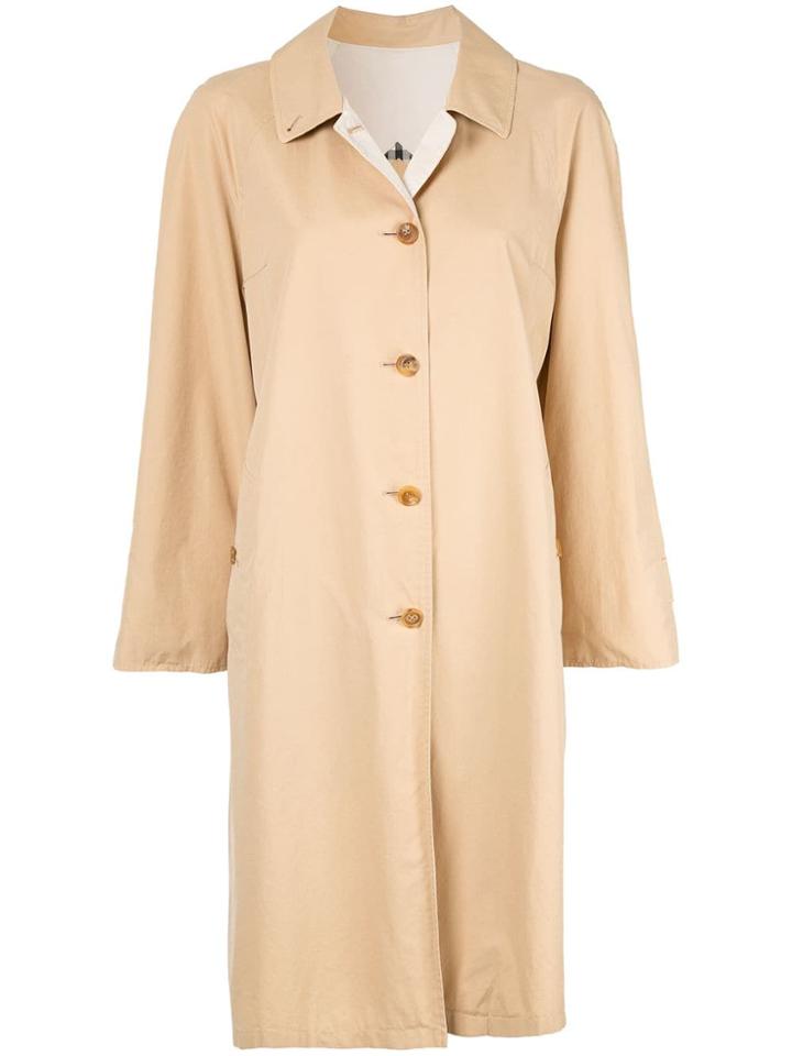 Burberry Pre-owned Long Sleeve Coat - Brown
