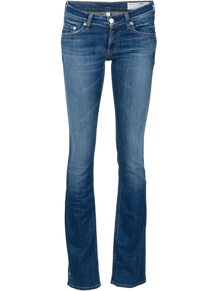 Rag & Bone /jean Bootcut Jeans, Women's, Size: 27, Blue, Cotton/polyurethane