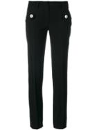 Versus - Straight Trousers With Button Pockets - Women - Cotton/polyester - 38, Black, Cotton/polyester