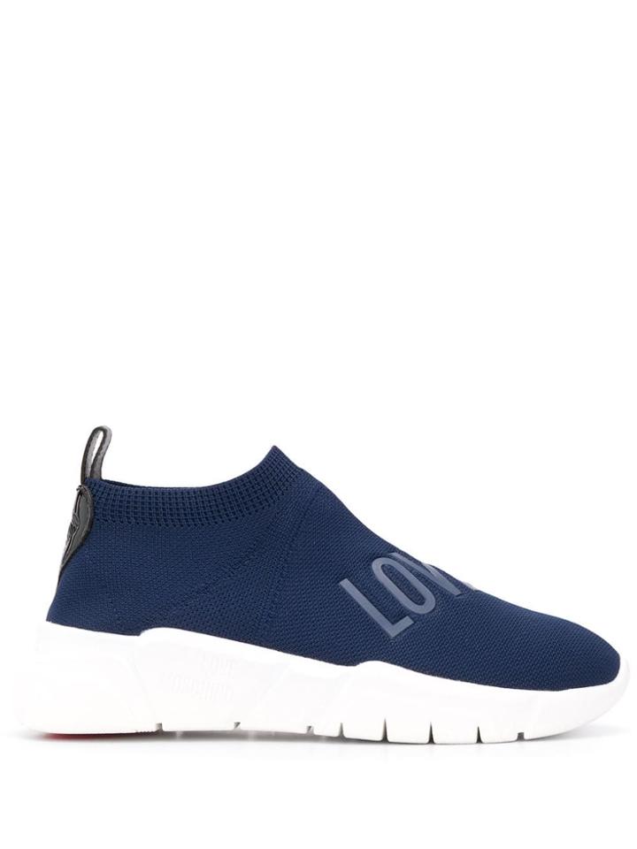 Love Moschino Slip-on Sock Sneakers - Blue