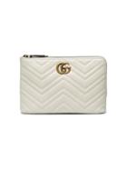 Gucci Gg Marmont 2.0 Leather Clutch - Nude & Neutrals