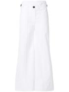 Eudon Choi Crossed Waist Wide Trousers - White