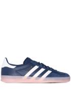 Adidas Blue And Pink Gazelle Suede Low Top Sneakers